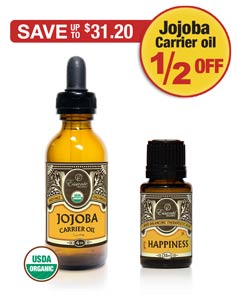 Sale: Happiness Oil Buy 1 Get Jojoba Carrier Oil 1/2 OFF