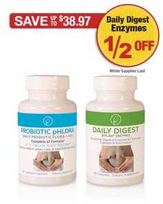 Sale: Buy Daily Digest Get Probiotic Phlora 1/2 OFF
