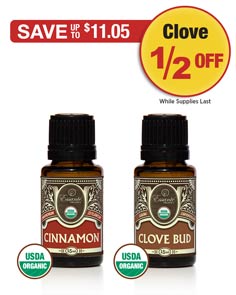 Sale: Buy Cinnamon Oil Get Clove Oil 1/2 OFF