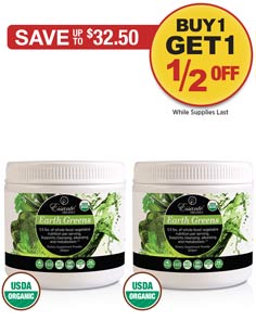 Sale: Buy 1 Earth Greens Tub Get 1 1/2 OFF!