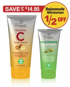 Sale: Vitamin C Cleanser Buy 1 Get Rejuvenate Moisturizer 1/2 OFF 